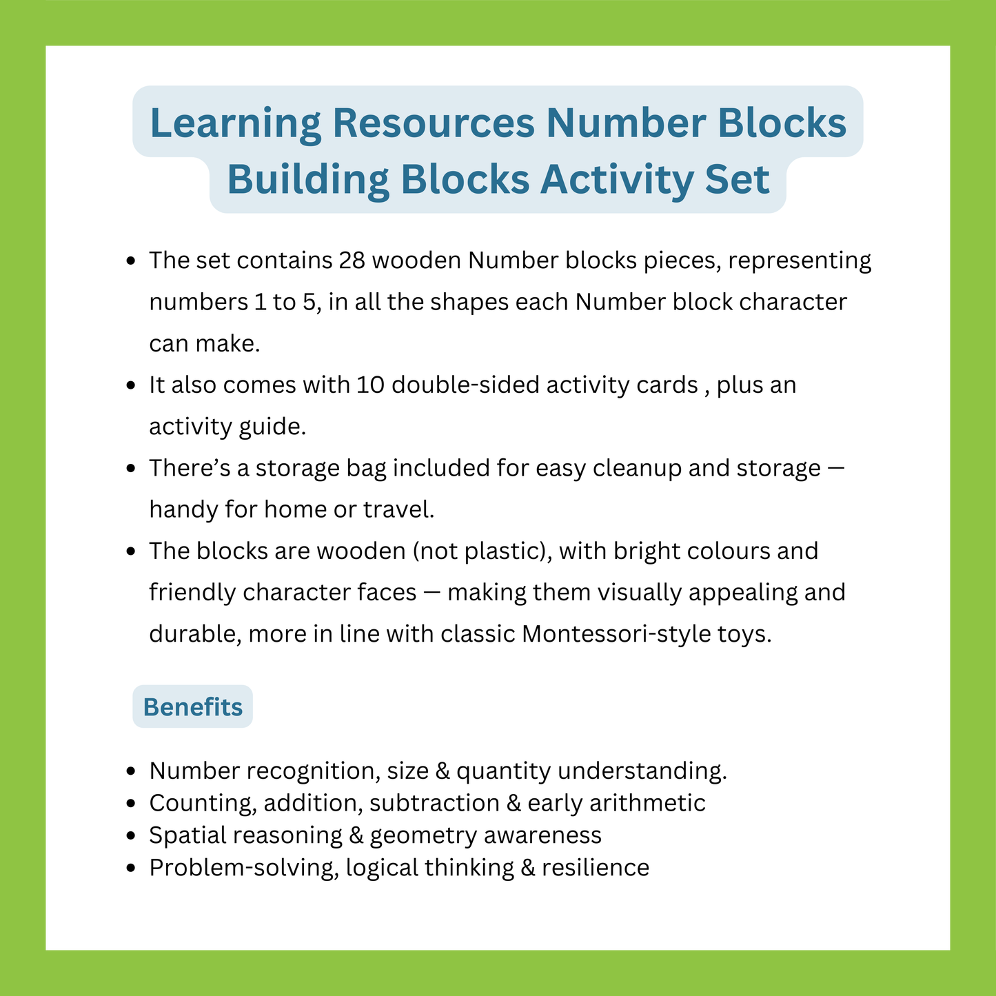 Learning Resources Numberblocks® Building Blocks Activity Set