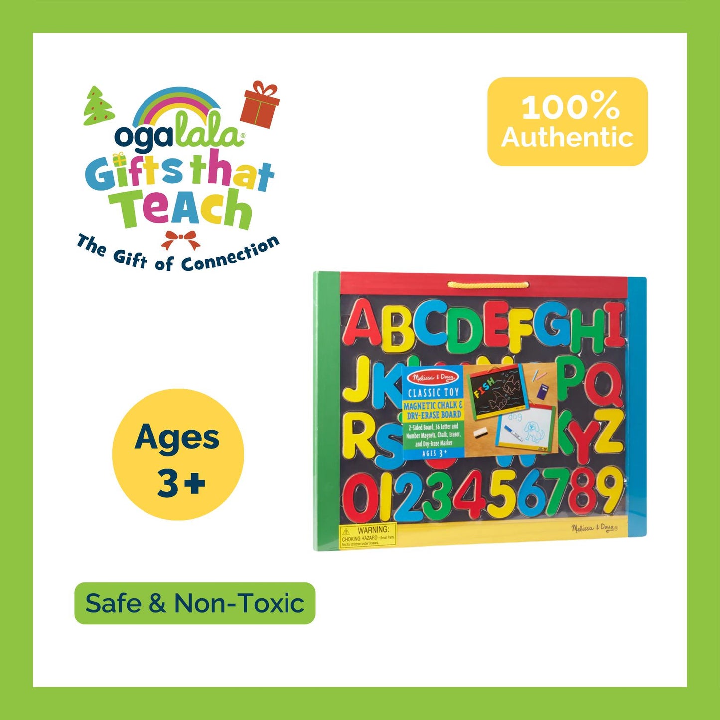 Melissa & Doug Magnetic Chalkboard/Dry - Erase Board (GWP)