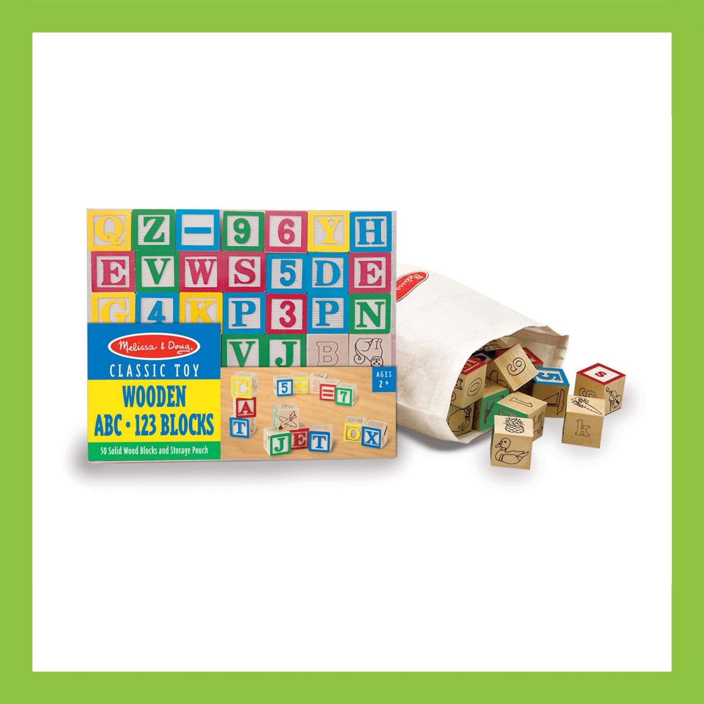Melissa and Doug Wooden ABC/123 Blocks