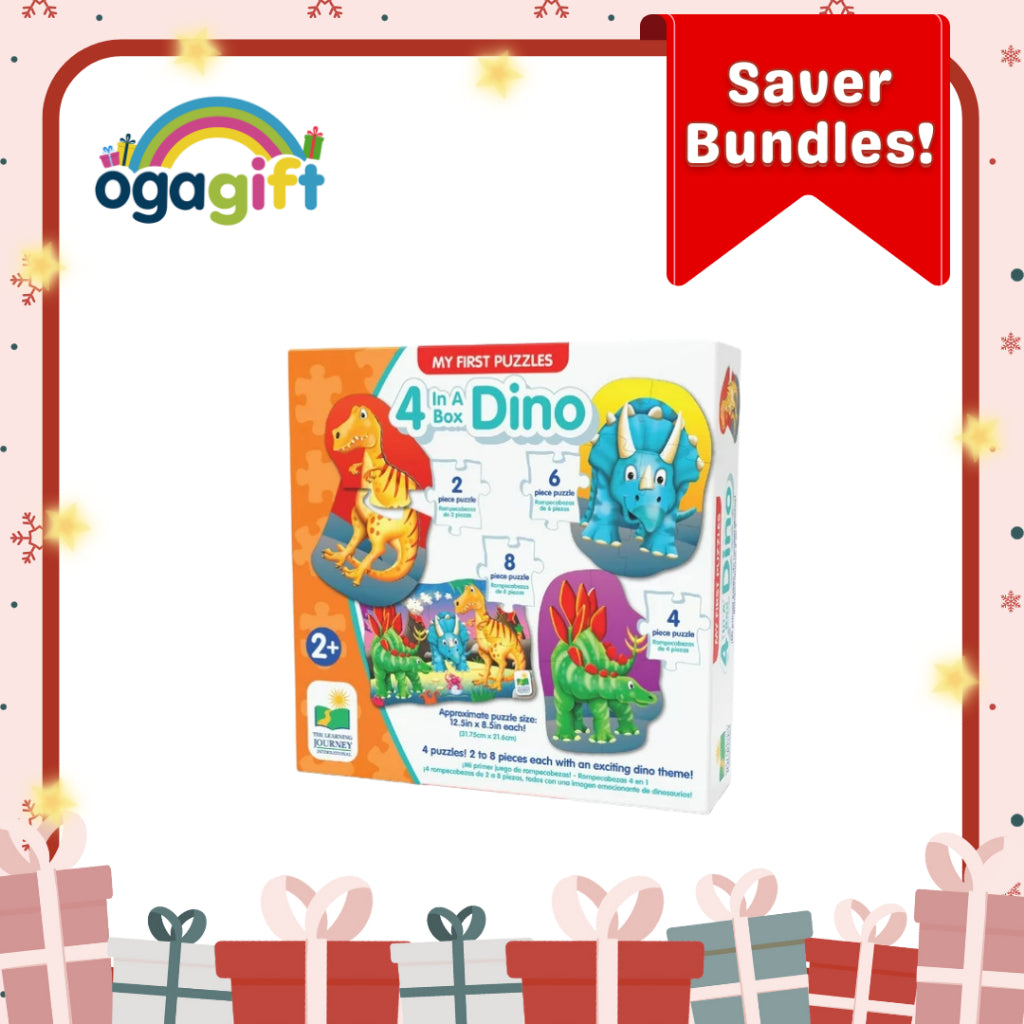 Dinosaur Gift Set - Puzzle, Arts & Crafts, Creative Gifts for Boys ages 3+ Years
