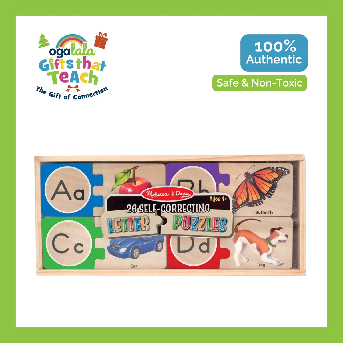 Self-Correcting Alphabet Letter Puzzles