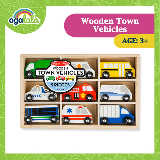 Melissa & Doug WOODEN TOWN VEHICLES