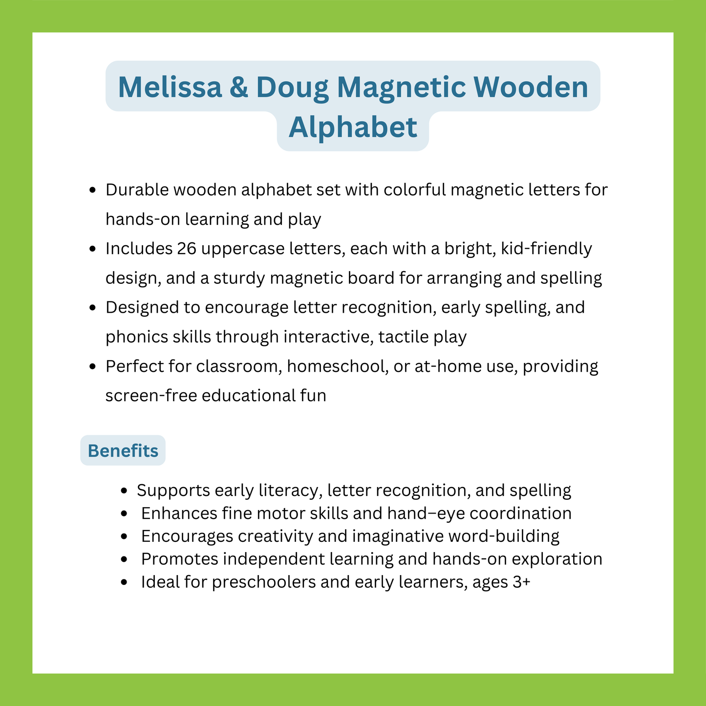 Wooden Letter Alphabet Magnets