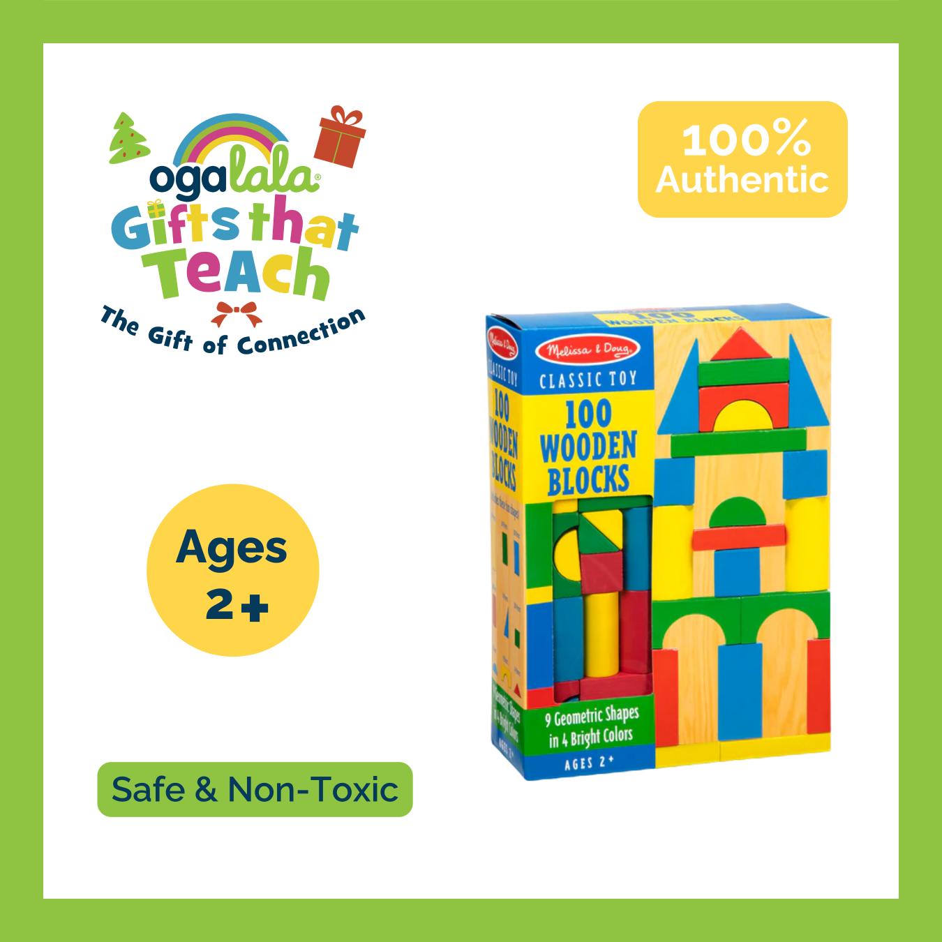 Melissa & Doug 100 Wooden Blocks