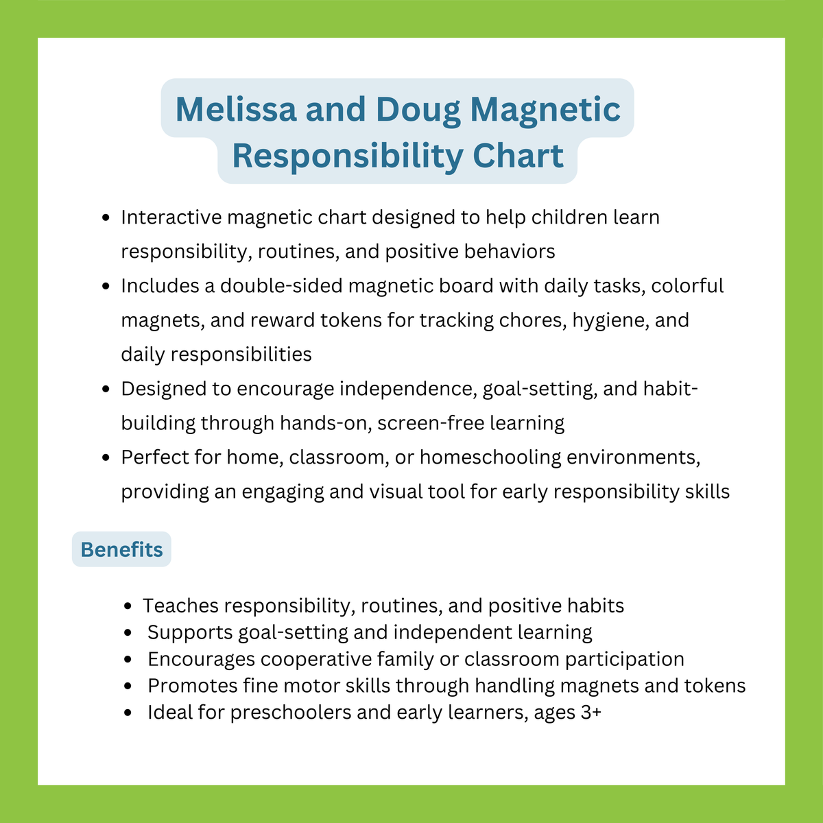 Magnetic Responsibility Chart