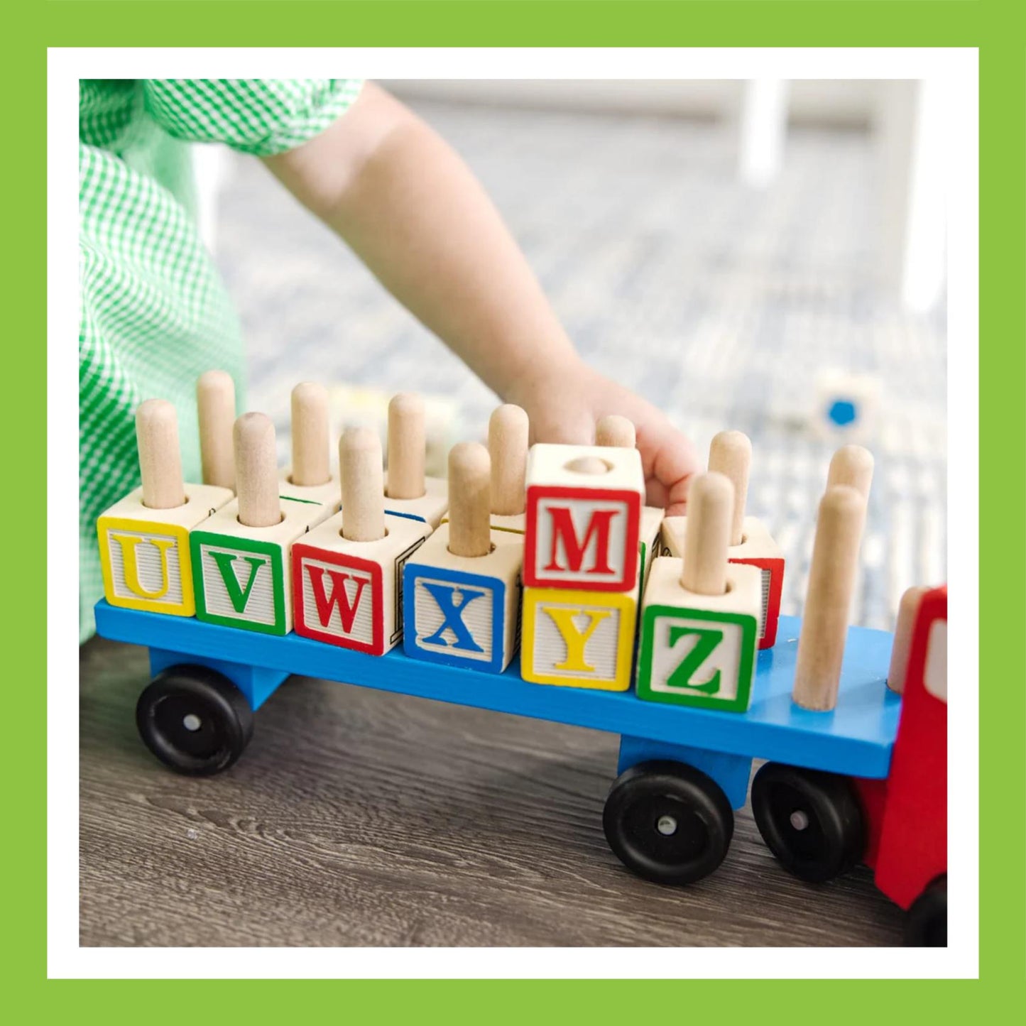 Melissa & Doug Alphabet Blocks Wooden Truck