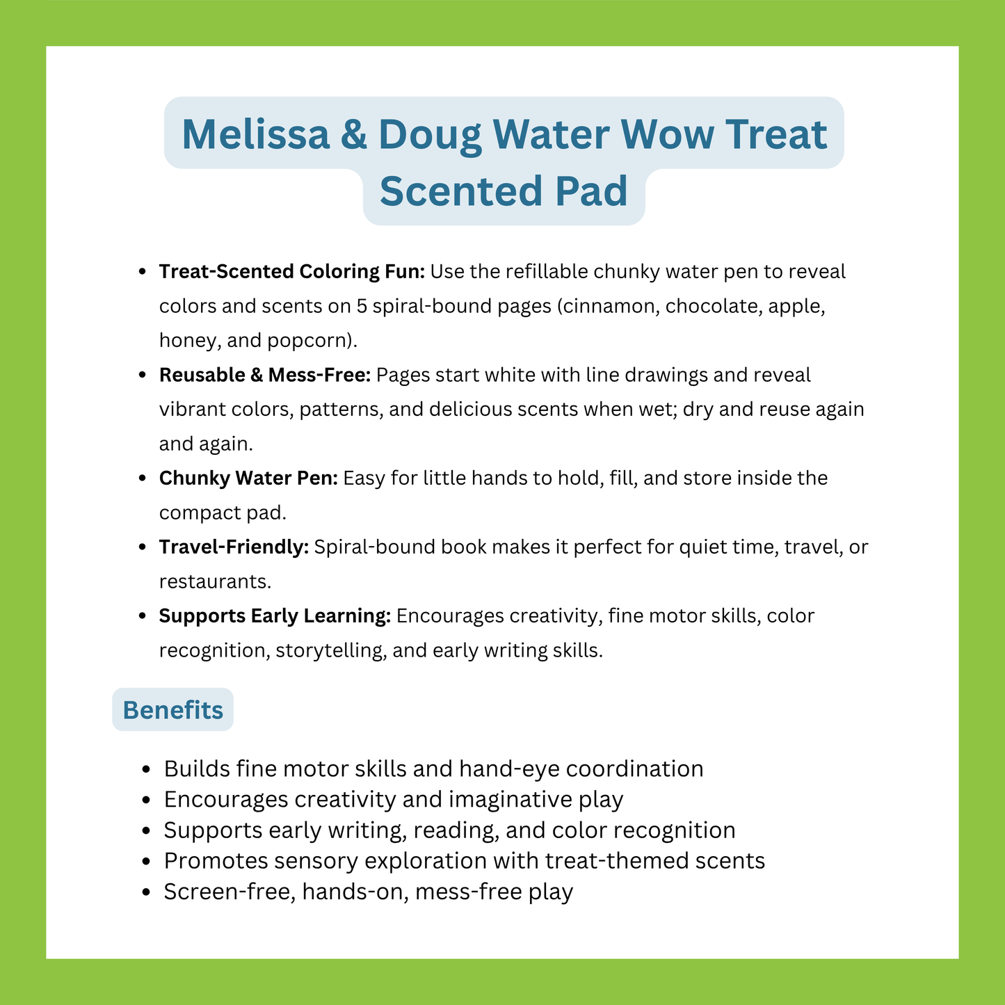 Melissa & Doug Water Wow Treat Scented Pad