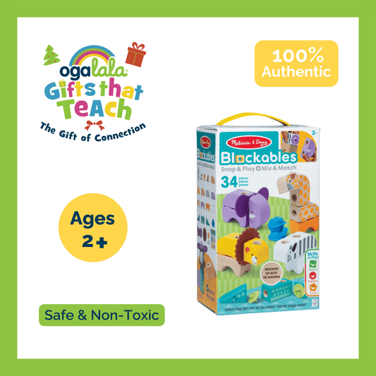 Melissa & Doug Blockables Safari Animals Building Set