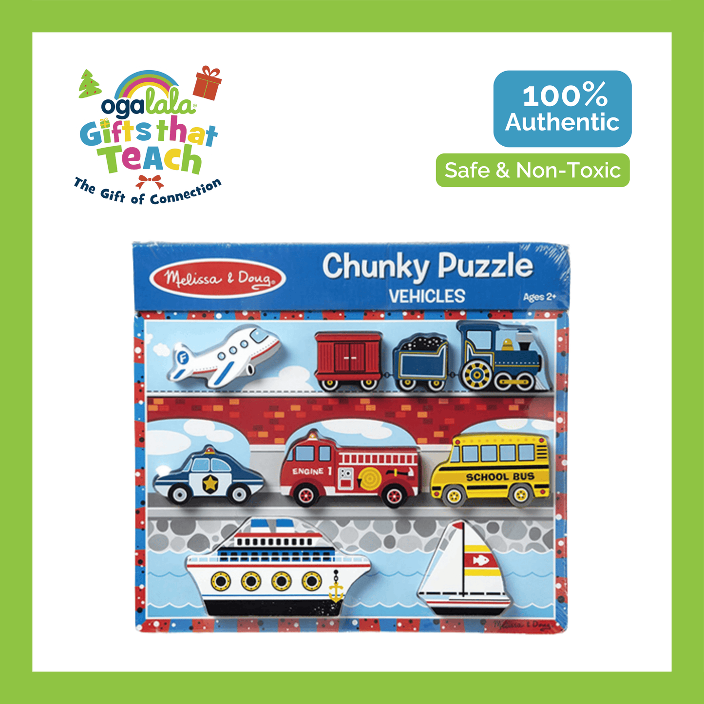Melissa & Doug Vehicles Chunky Puzzle