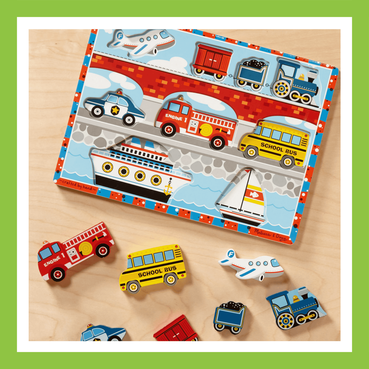 Melissa & Doug Vehicles Chunky Puzzle