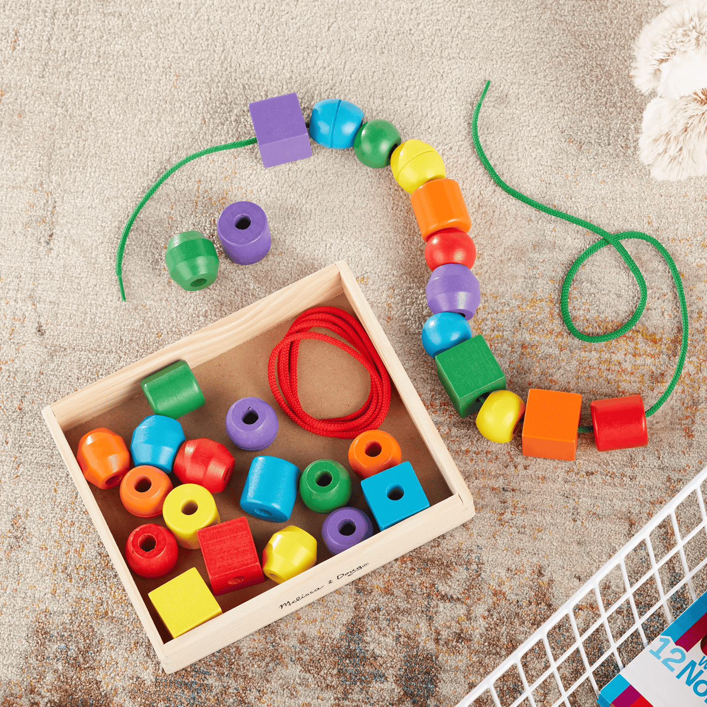 Melissa & Doug Primary Lacing Beads 18L