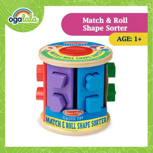 MELISSA AND DOUG Match & Roll Shape Sorter