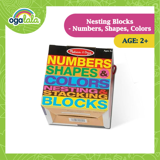 Melissa & Doug Nesting Blocks - Numbers, Shapes,Colors