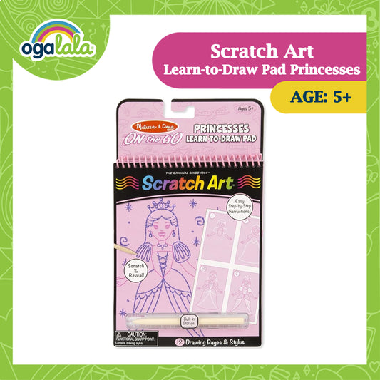 Melissa and Doug Scratch Art Learn to Draw Pad Princess