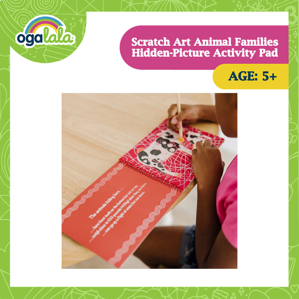Melissa and Doug Scratch Art Animal Families Hidden Picture Pad