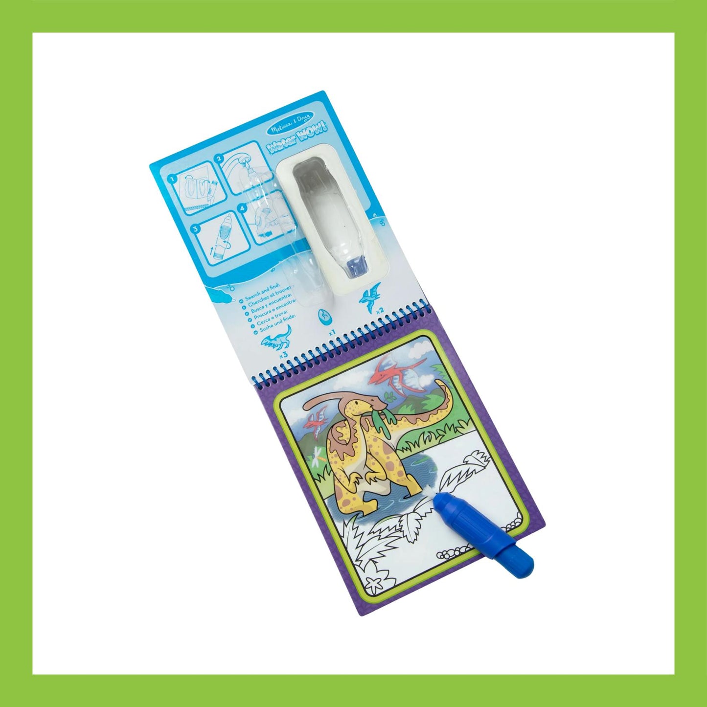 Melissa and Doug Water Wow! Dinosaur Water - Reveal Pad - On the Go Travel Activity