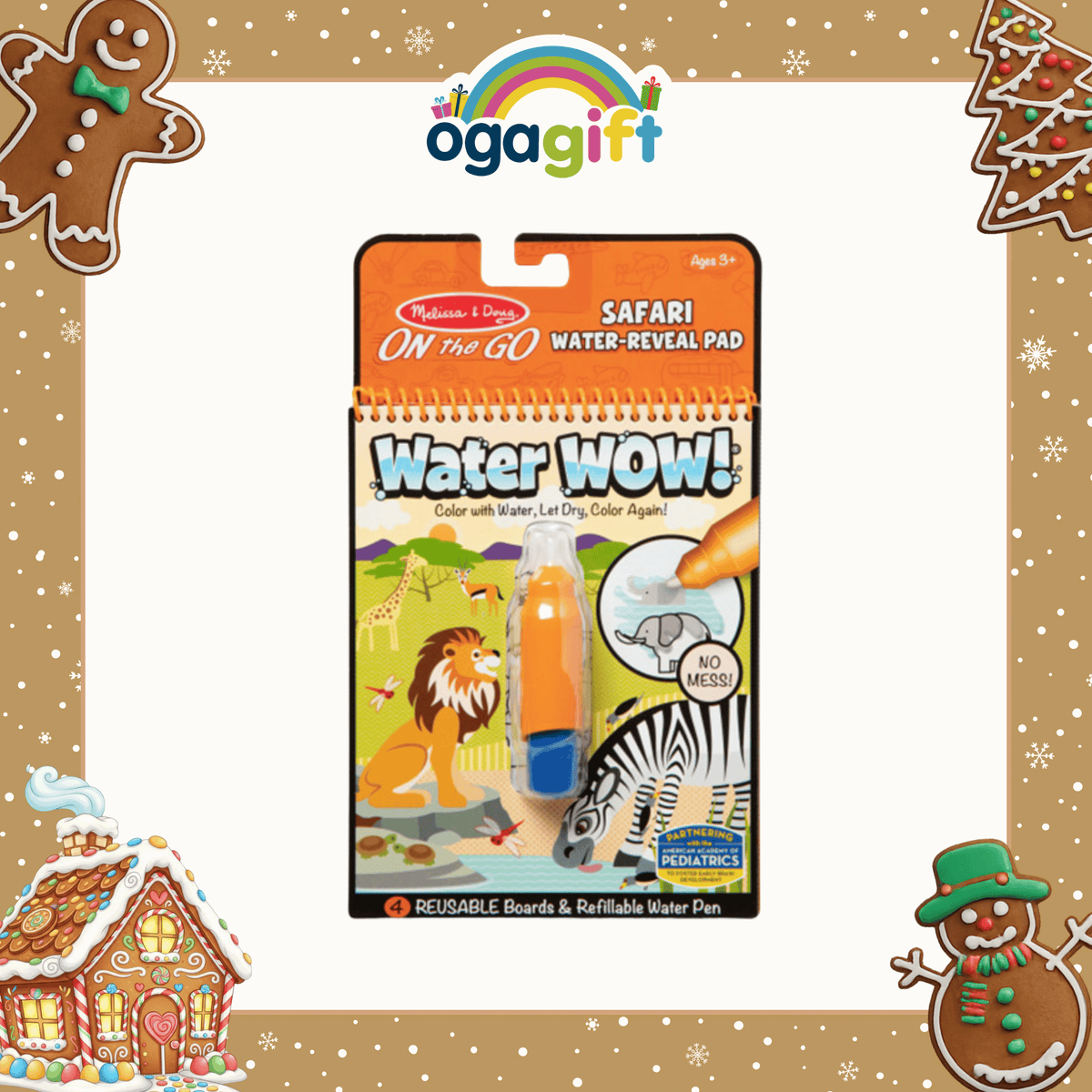 Ogagift Bundle Water Wow Safari + POP OUT PACK W CRAYONS - STRANGE SAFARI