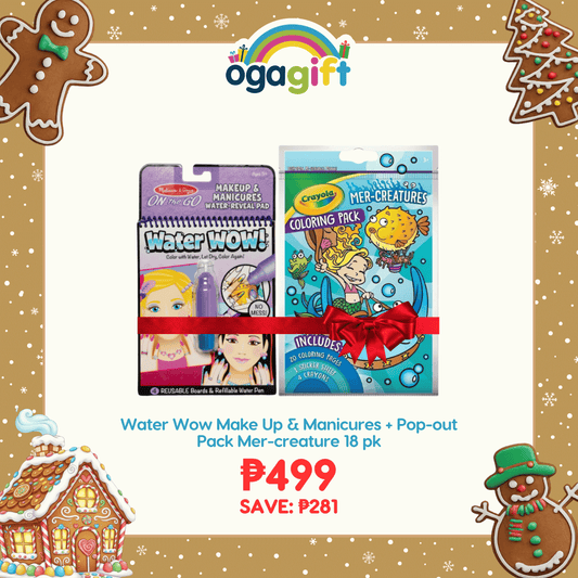 Ogagift Bundle Water Wow Make Up & Manicures + POP-OUT PACK,MER-CREATURE,18PK