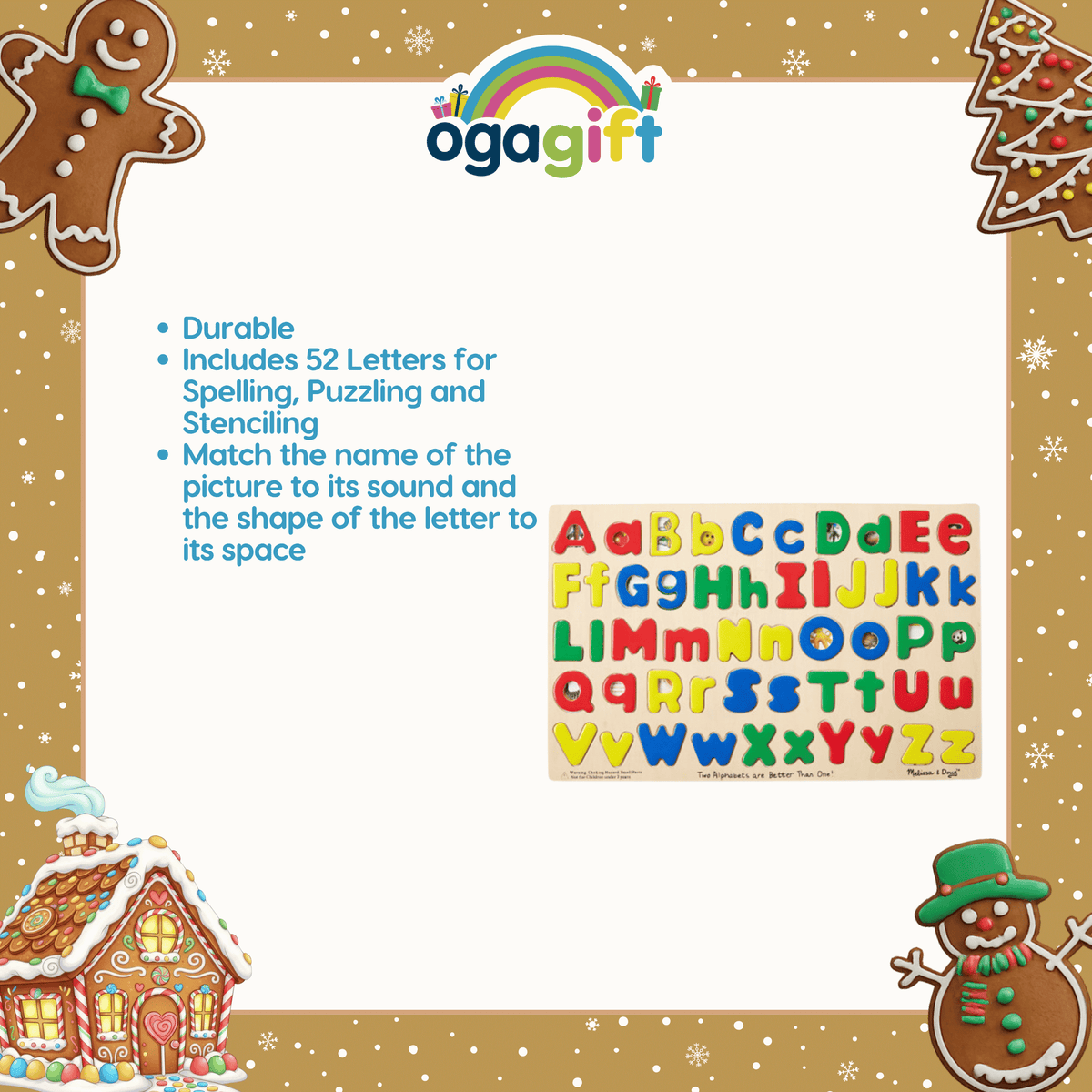 Ogagift Bundle Upper And Lower Case Alphabet + MI Who Am I?