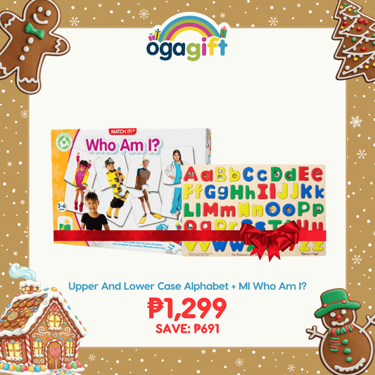 Ogagift Bundle Upper And Lower Case Alphabet + MI Who Am I?