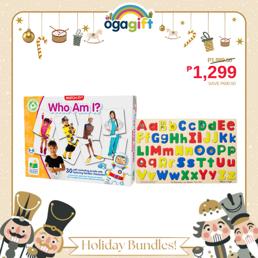 Ogagift Bundle Upper And Lower Case Alphabet + MI Who Am I?