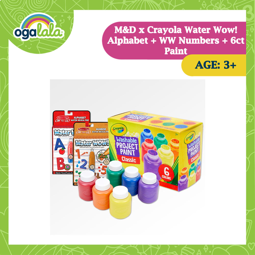 M&D x Crayola Water Wow Alphabet + WW Numbers + 6ct Paint