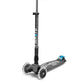 Maxi Micro Deluxe Foldable Volcano Grey LED Scooter