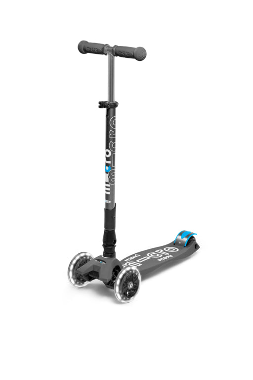 Maxi Micro Deluxe Foldable Volcano Grey LED Scooter
