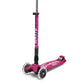 Maxi Micro Deluxe Foldable Berry Red LED Scooter