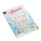 MOXY GLITTER COLOURING STICKER BOOK A4, 24 DESIGNS, 2 STICKER SHEETS, 2ASS