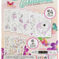 MOXY GLITTER COLOURING STICKER BOOK A4, 24 DESIGNS, 2 STICKER SHEETS, 2ASS