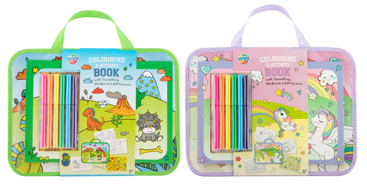 MOXY TRAVELTRAY INCL. COLOURING & ACTIVITY BOOK