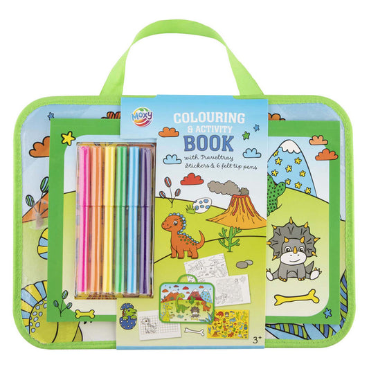 MOXY TRAVELTRAY INCL. COLOURING & ACTIVITY BOOK DINOSAUR