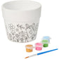 MOXY PYO FLOWERPOT Ø11.5CM INCL 4 PAINTS, 1 BRUSH