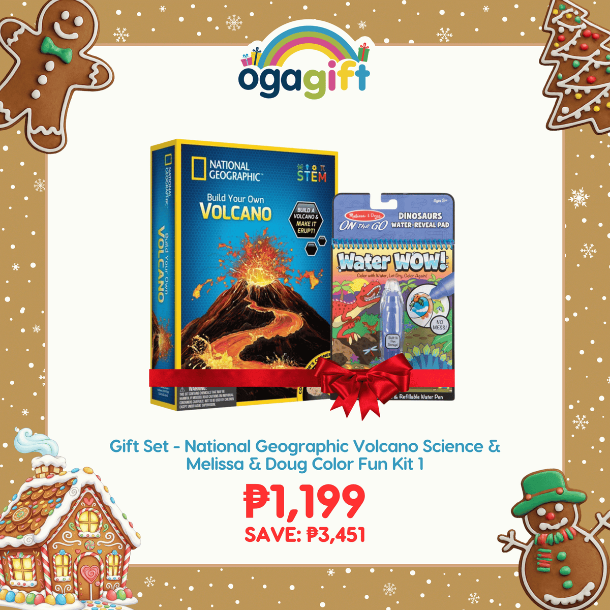 Gift Set - Nat Geo Volcano Science & Melissa & Doug Color Fun Kit 1