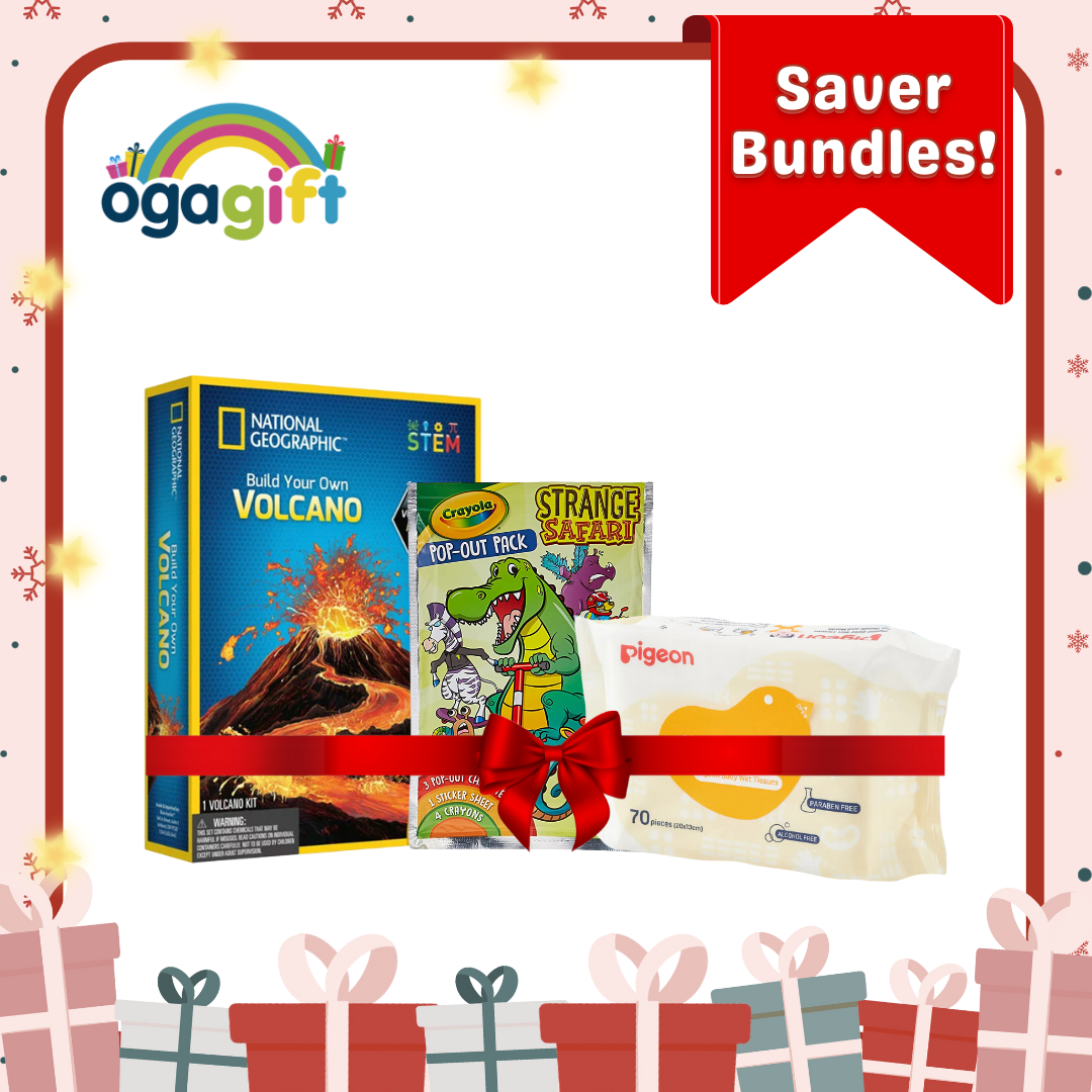 Gift Set - Nat Geo Rock + Mineral Science & Crayola Color Fun & H&M Wet wipes Kit 1