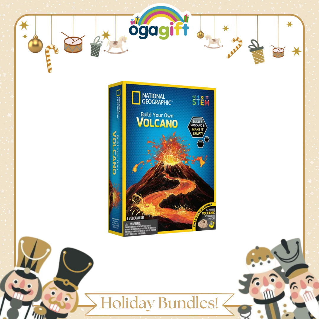 Ogagift Bundle Volcano Science Kit (3NAT-RTNGVOLCANO2) + Plus-Plus Giraffe / 100 pcs Tube