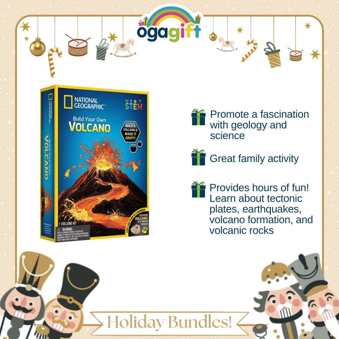 Ogagift Bundle Volcano Science Kit (3NAT-RTNGVOLCANO2) + Plus-Plus Giraffe / 100 pcs Tube
