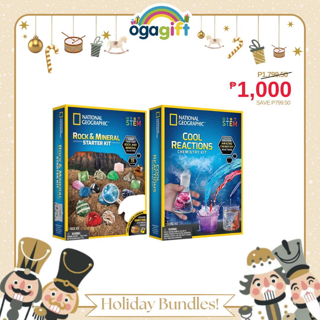 Ogagift Bundle Rock + Mineral Starter Kit + Cool Reactions Chemistry Kit