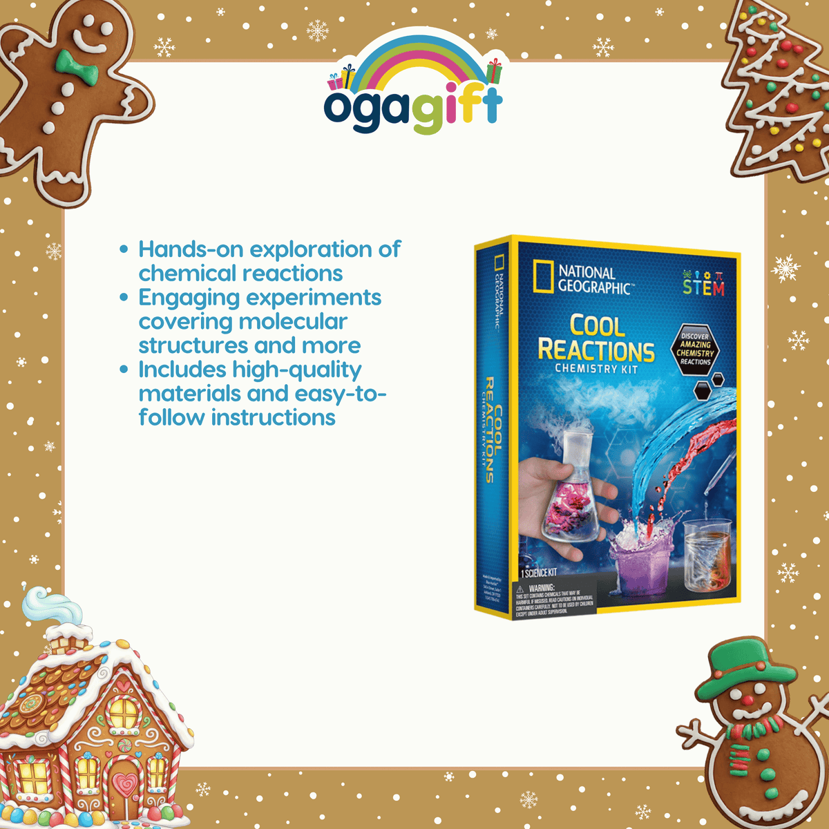 Ogagift Bundle Rock + Mineral Starter Kit + Cool Reactions Chemistry Kit