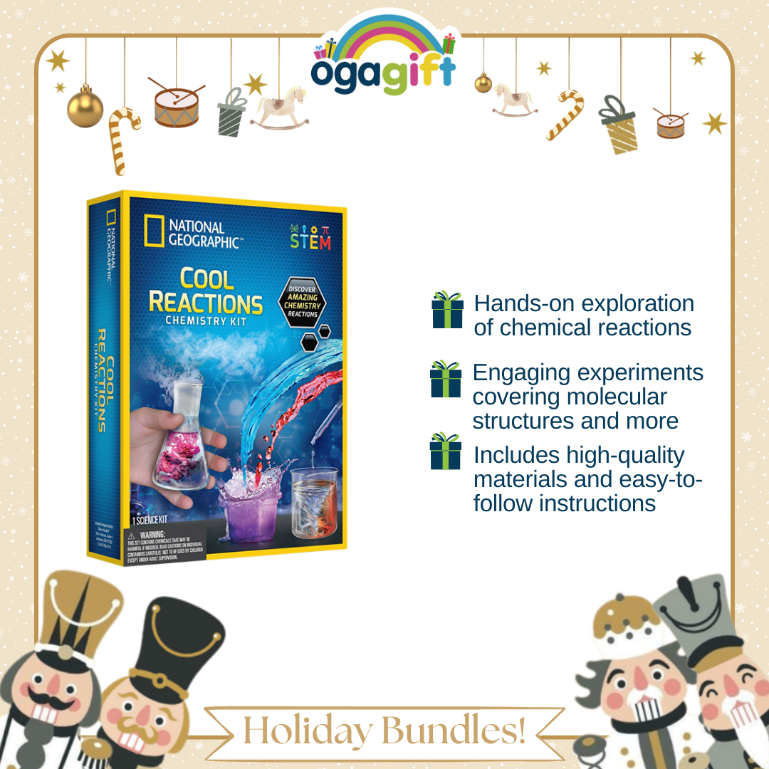 Ogagift Bundle Rock + Mineral Starter Kit + Cool Reactions Chemistry Kit