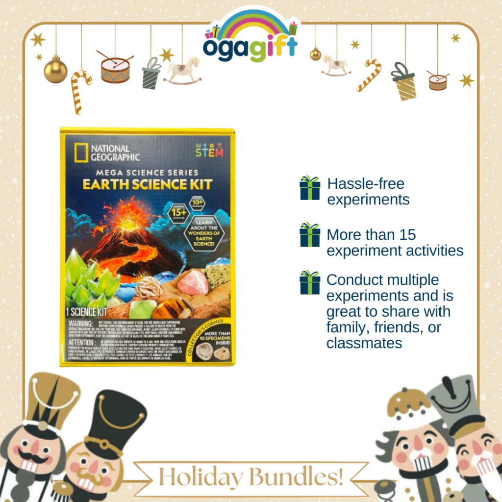 Ogagift Bundle Mega Earth Science Kit + Plus-Plus Activity Pad – Space
