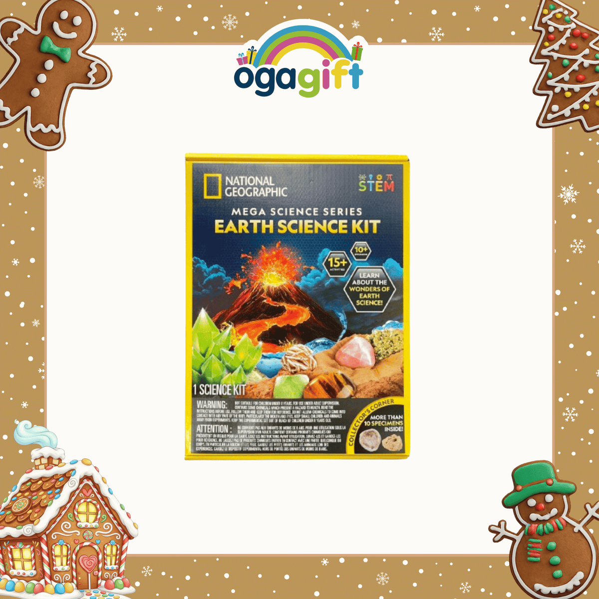 Ogagift Bundle Mega Earth Science Kit + Plus-Plus Activity Pad – Space
