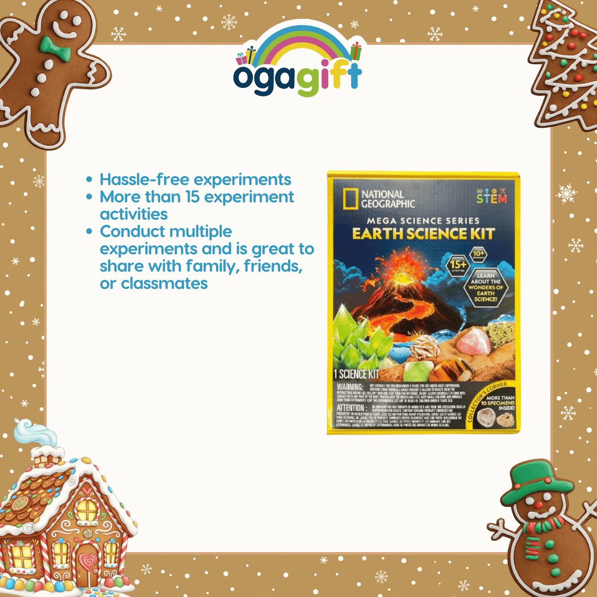 Ogagift Bundle Mega Earth Science Kit + Plus-Plus Activity Pad – Space