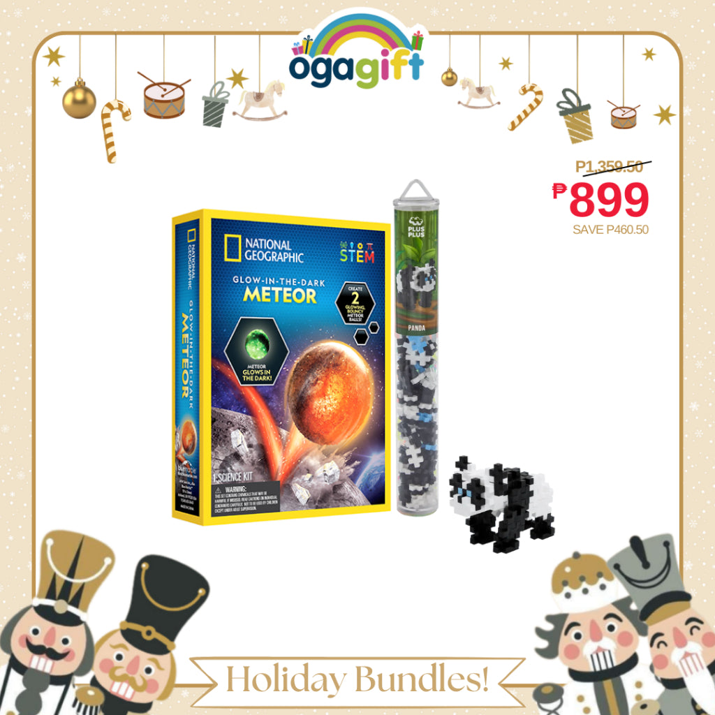 Ogagift Bundle Glow in the Dark Meteor + Plus-Plus Panda / 100 pcs Tube