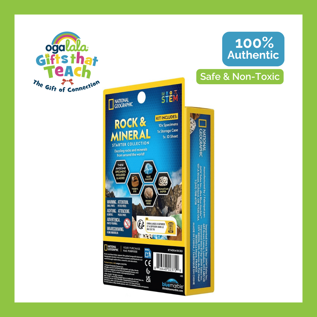 National Geographic Bundle Rock + Mineral Starter Kit + Mini Dig Fools Gold + Treasury Mini Dig Kit