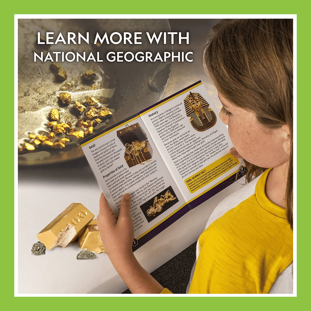 National Geographic Bundle Rock + Mineral Starter Kit + Mini Dig Fools Gold + Treasury Mini Dig Kit