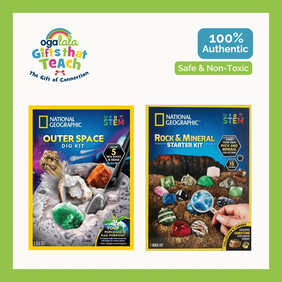 National Geographic Bundle Space-Themed Dig Kit + Rock + Mineral Starter Kit