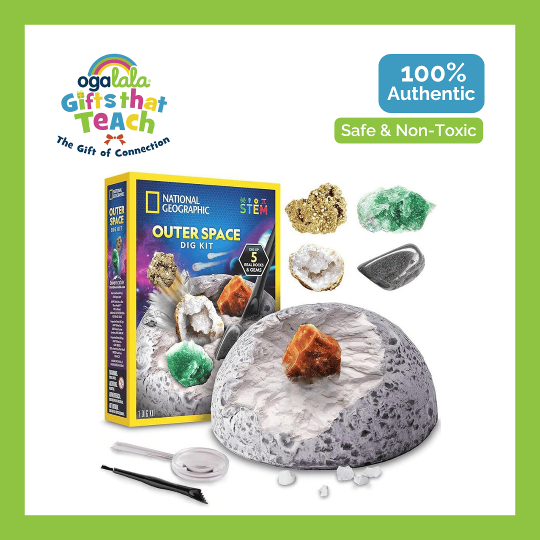 National Geographic Bundle Space-Themed Dig Kit + Rock + Mineral Starter Kit