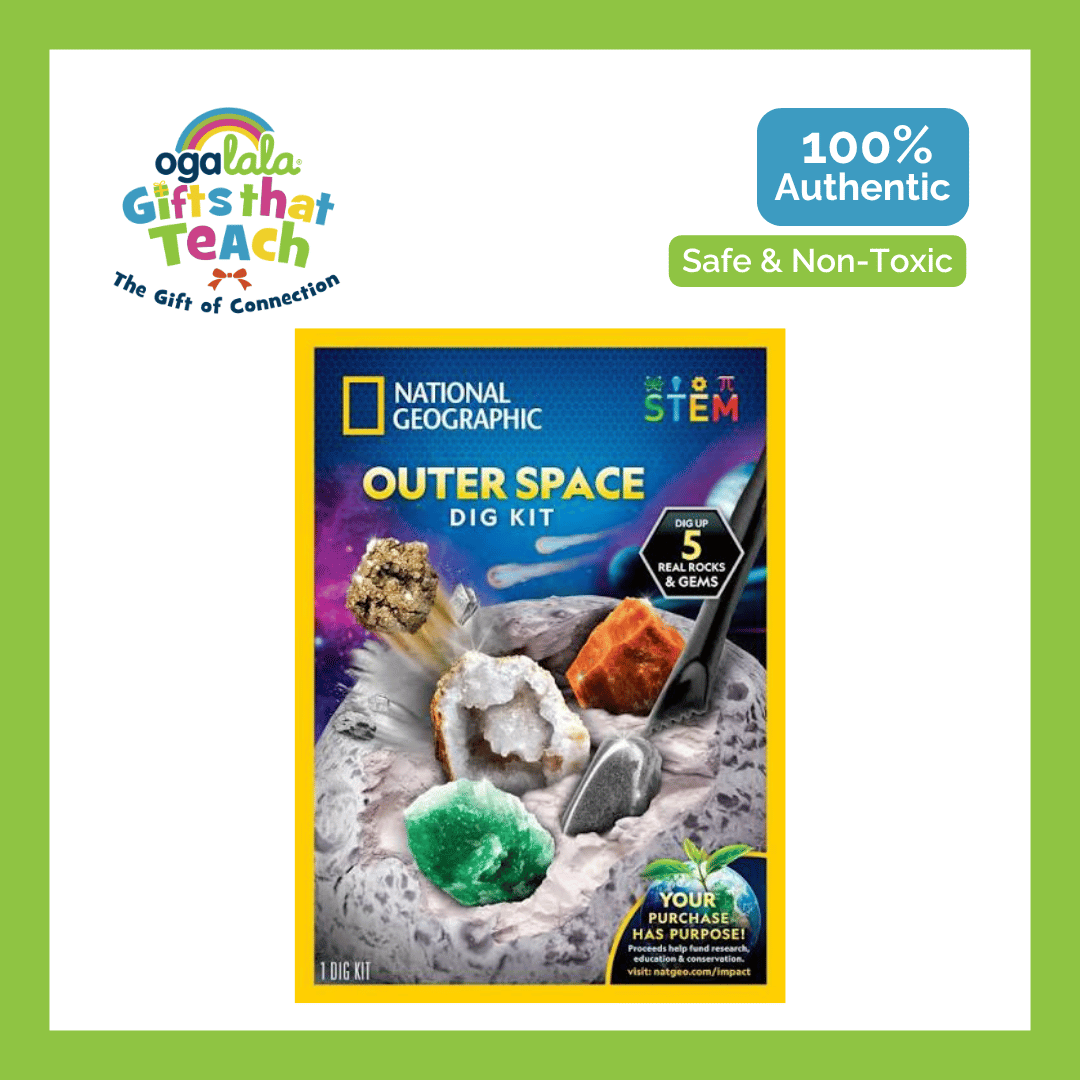 National Geographic Bundle Space-Themed Dig Kit + Rock + Mineral Starter Kit